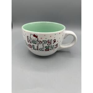 Hello Kitty Happy Holidays Oversized Mug Mint Green Interior Sanrio Christmas